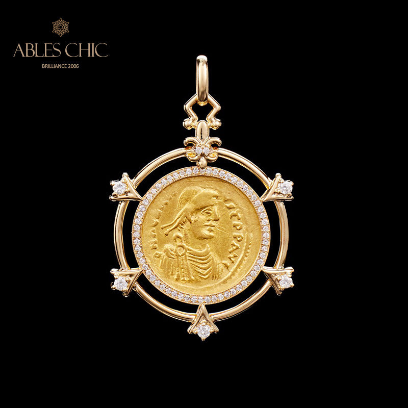 Pendentif de pièce de retournement byzantin uniquement
