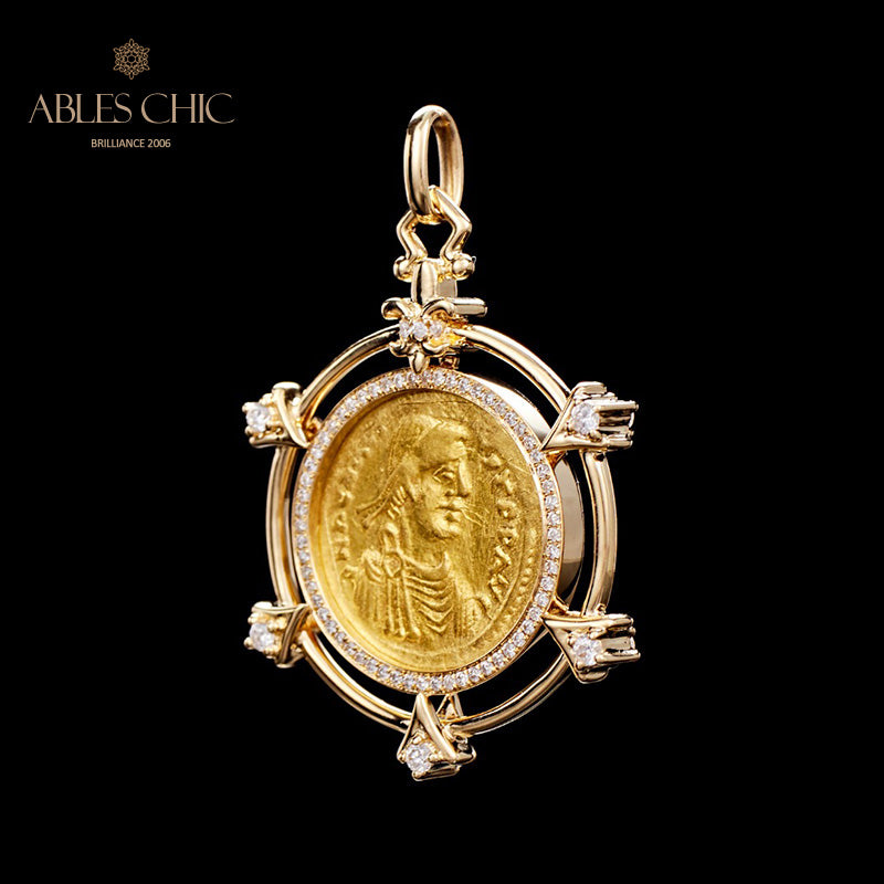 Pendentif de pièce de retournement byzantin uniquement