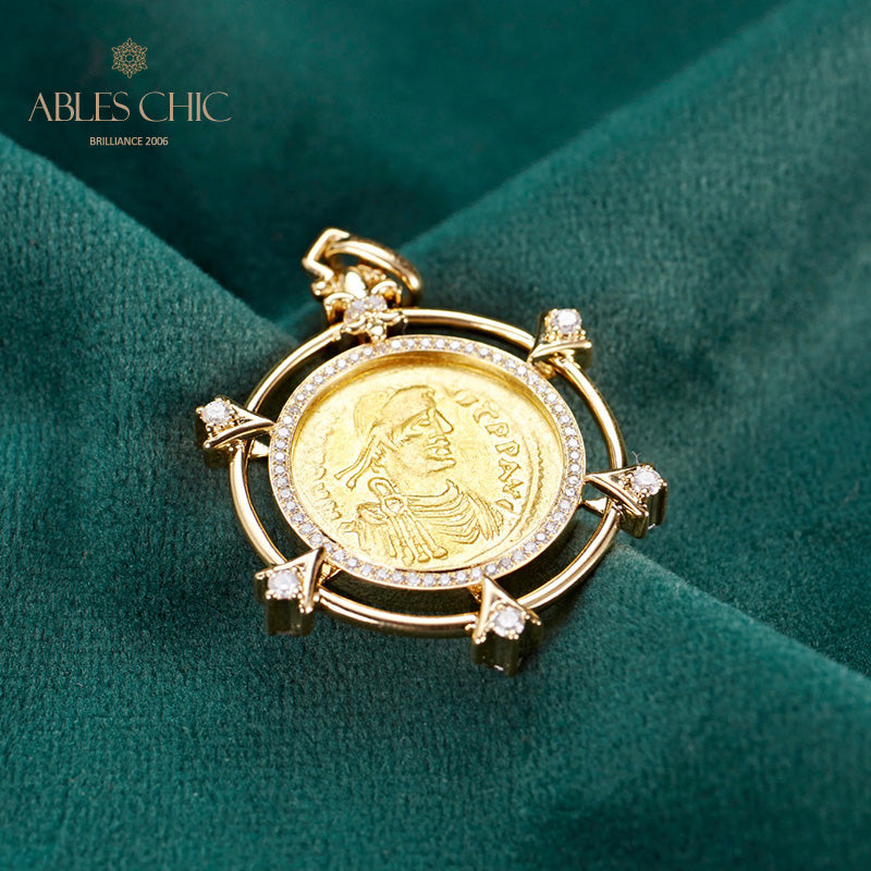 Pendentif de pièce de retournement byzantin uniquement