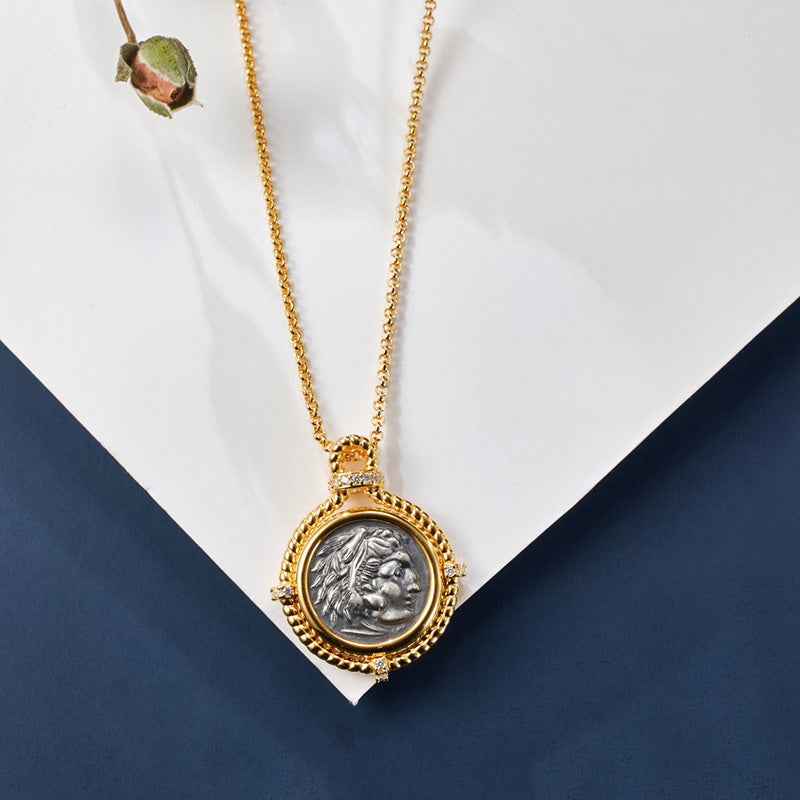 Collier réplique de pièces de monnaie byzantines 6056
