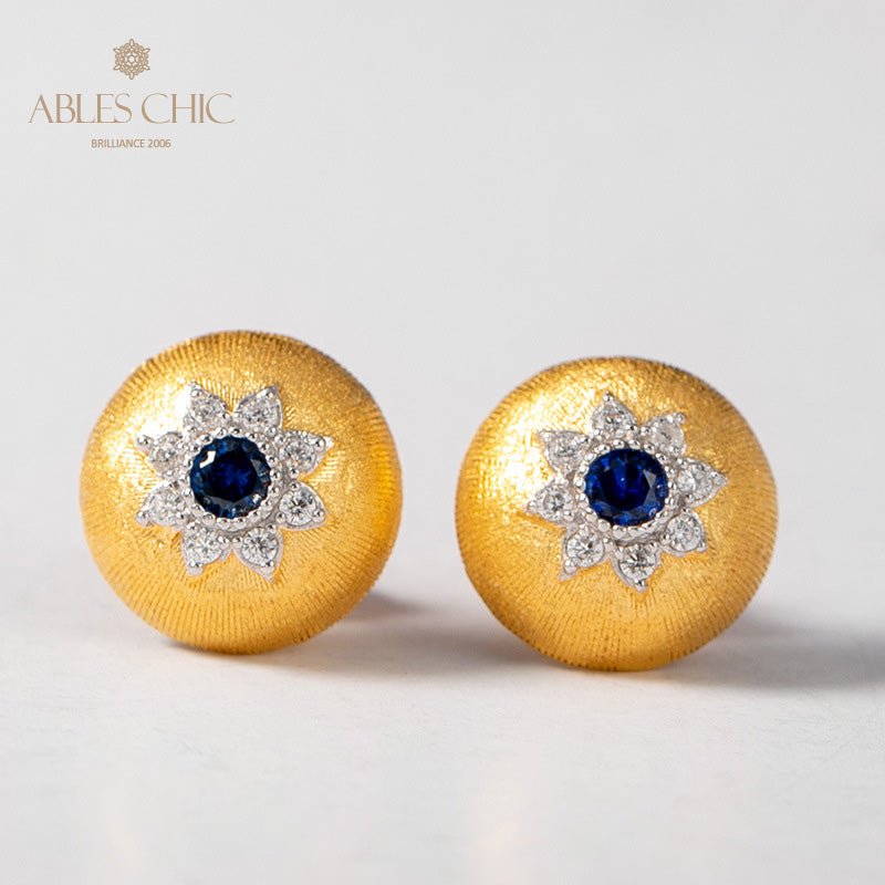 Boucles d'oreilles florales étoile dôme 5091