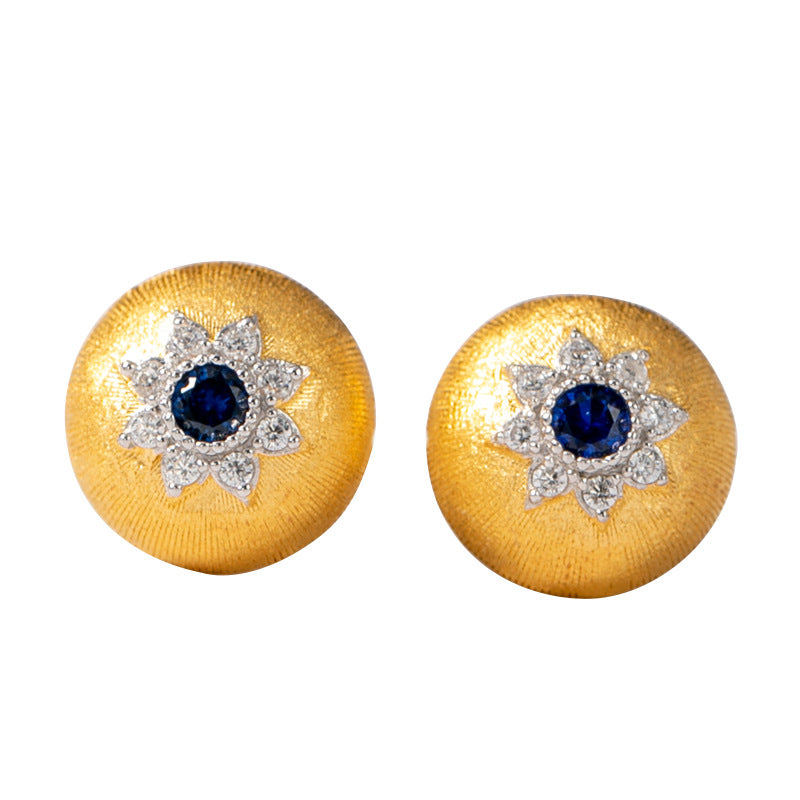 Boucles d'oreilles florales étoile dôme 5091