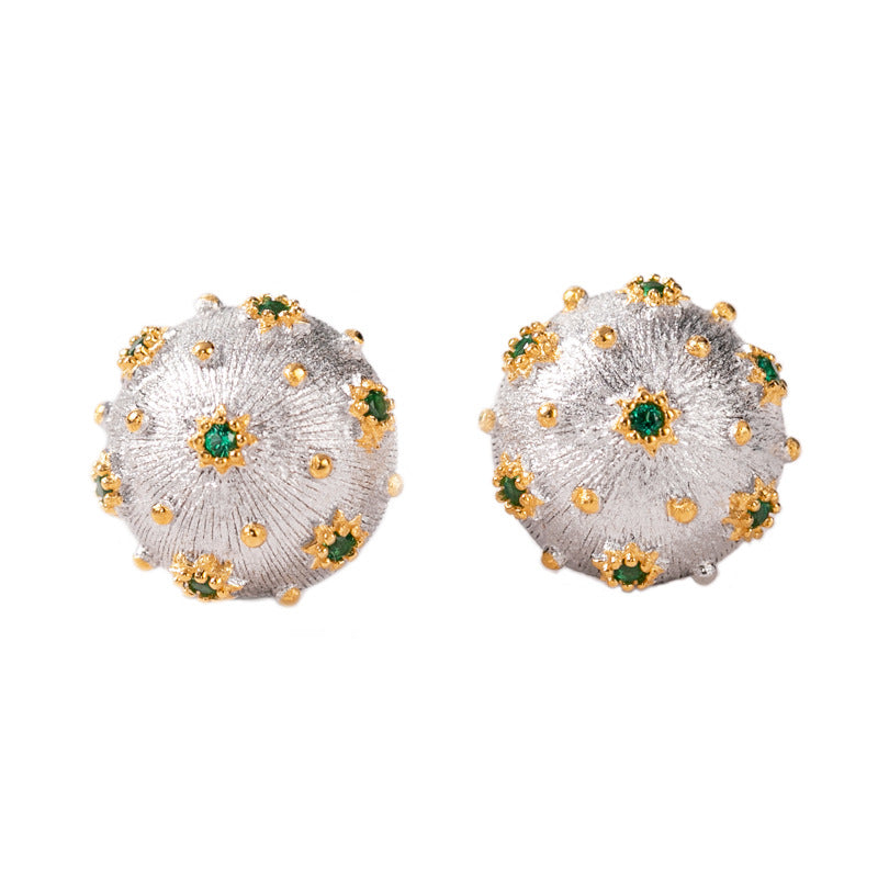 Boucles d'oreilles à motif en tissu dôme étoilé 5089