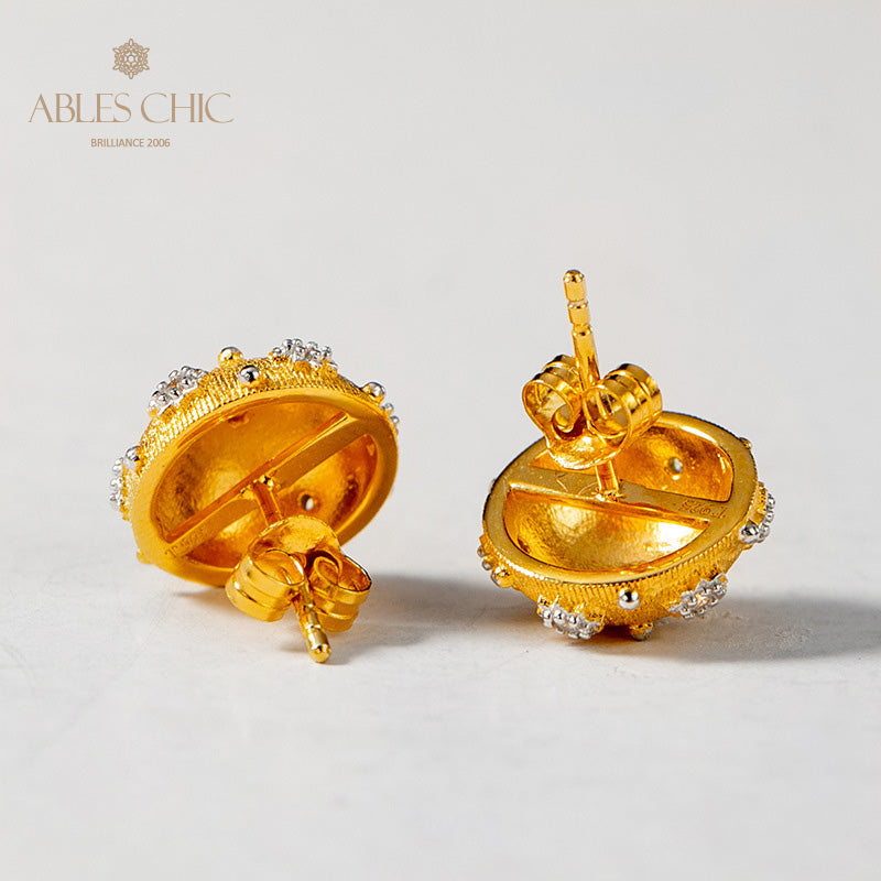 Boucles d'oreilles à motif en tissu dôme étoilé 5089