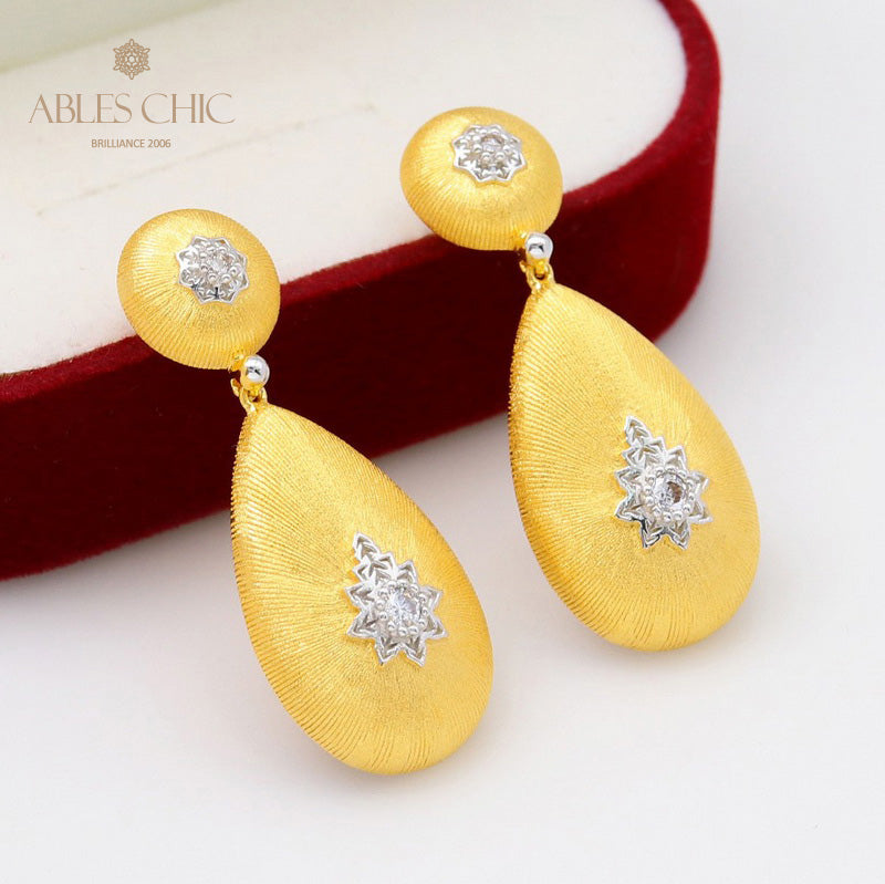 Boucles d'oreilles étoilées en tissu en forme de larme 5143