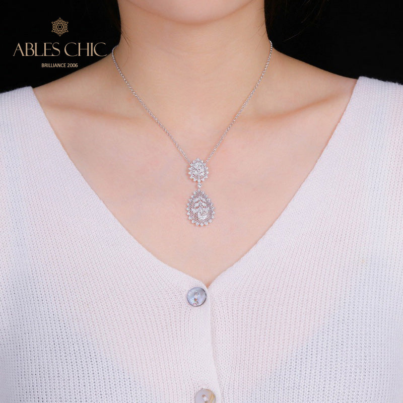 Collier Floral En Filigrane De Dentelle 5340