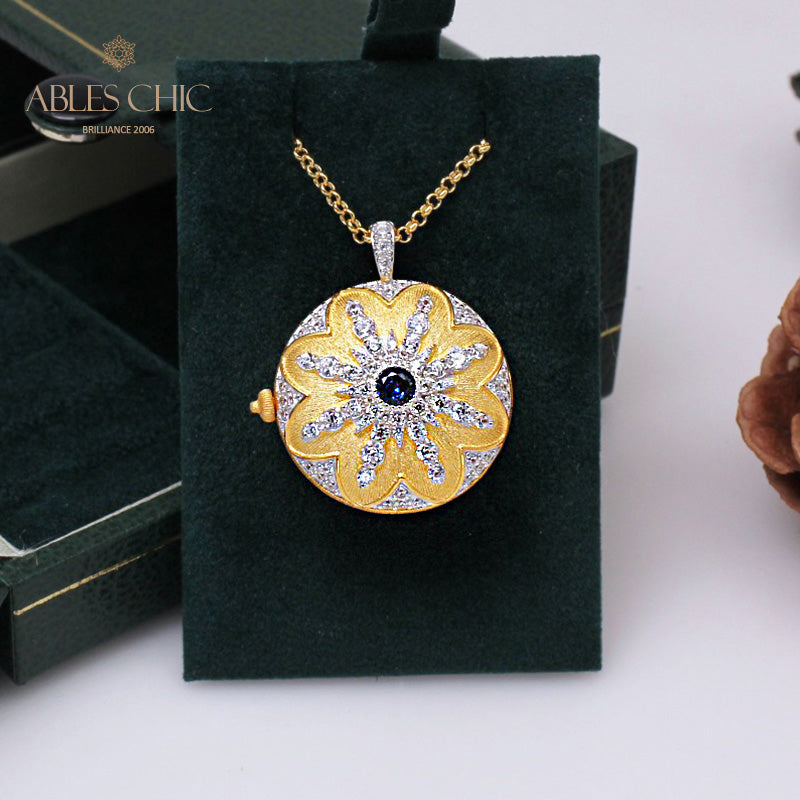 Pendentif médaillon rubis CZ 5210