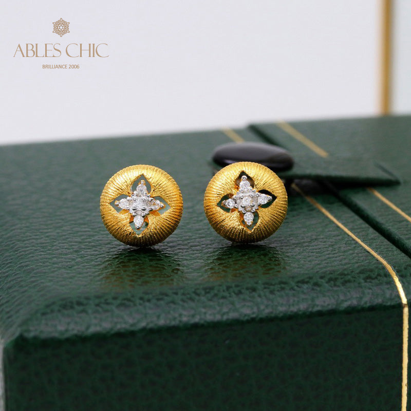 Boucles D'oreilles Soyeuses Dôme Trèfle 5087