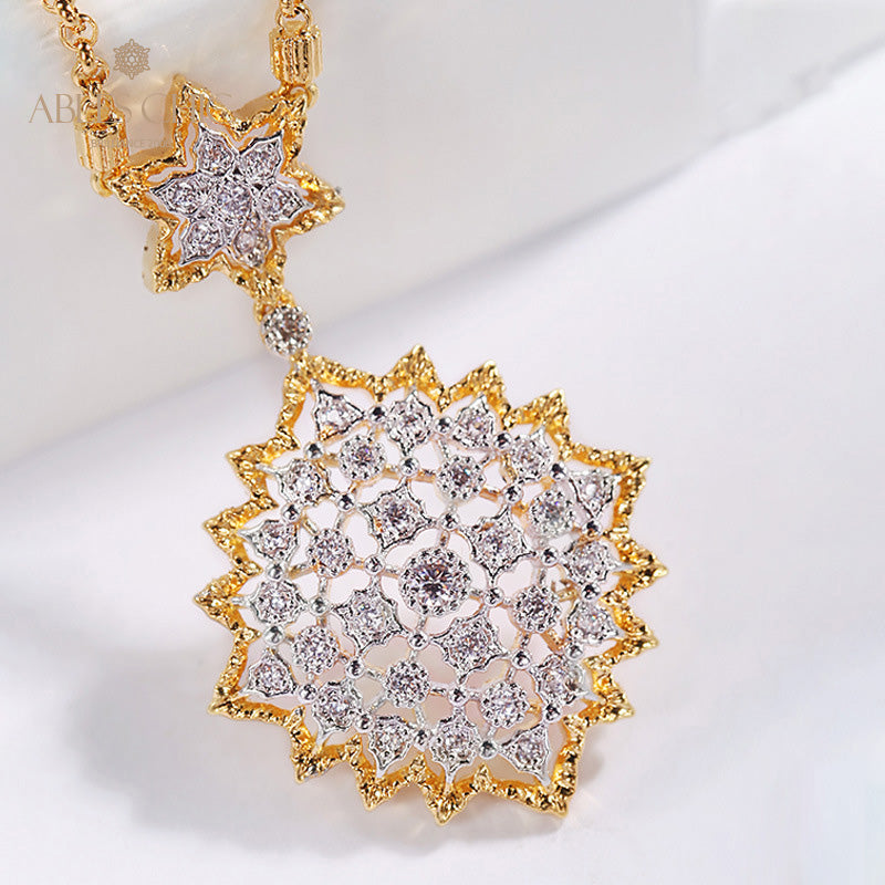 Collier Étoilé Filigrane Nid d'Abeille 5007