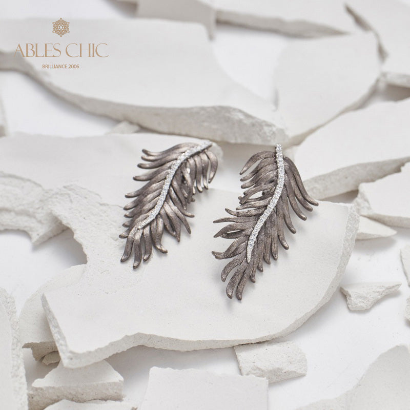 Boucles d’oreilles antiques de lustre d’aiguille de pin 5991