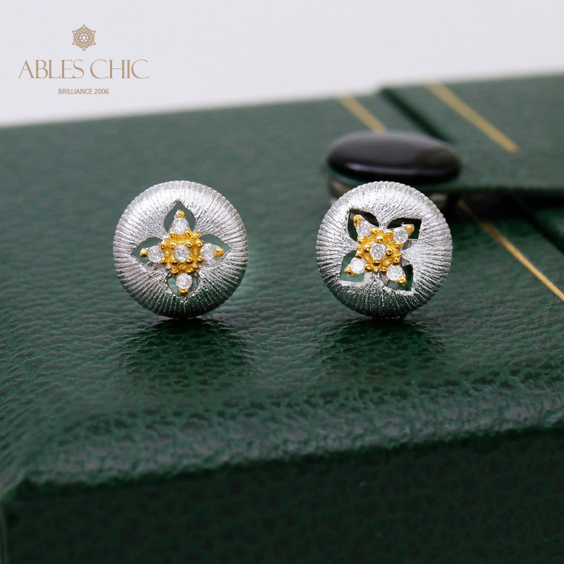 Boucles D'oreilles Soyeuses Dôme Trèfle 5087