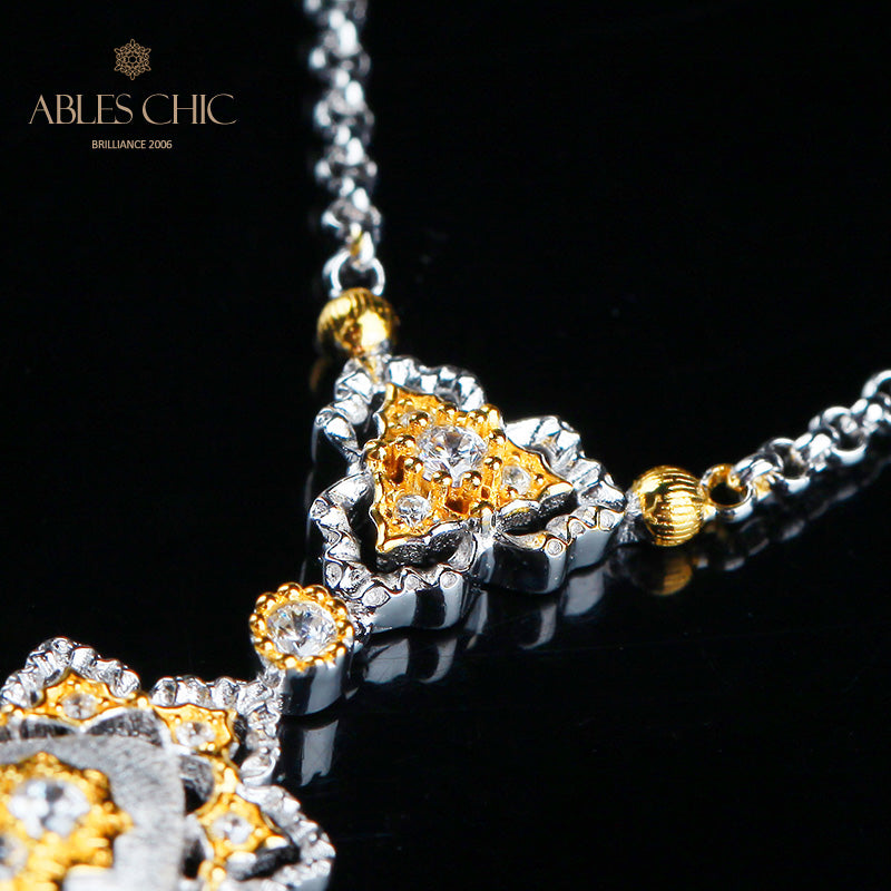 Collier étoilé en forme de larme soyeuse 5060