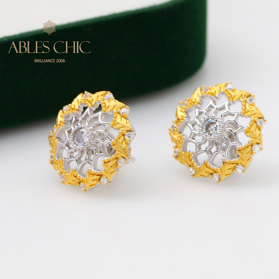 Boucles d'oreilles tiges guirlande bohème 5099