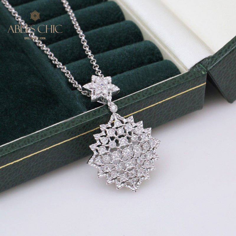 Collier Étoilé Filigrane Nid d'Abeille 5007