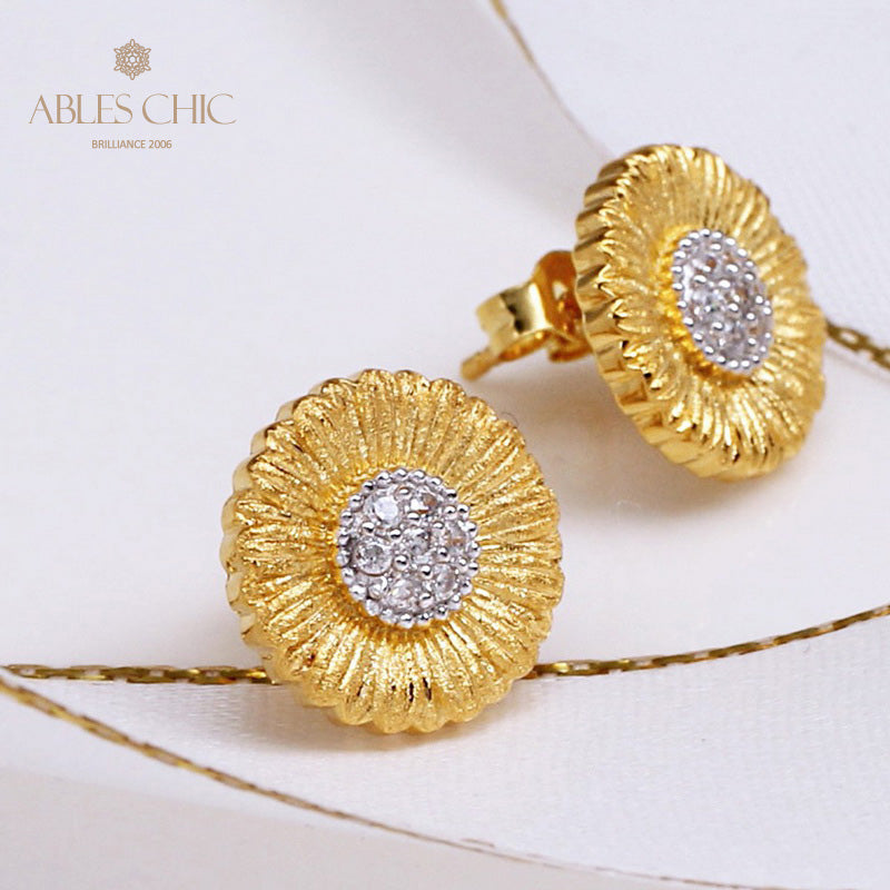 Boucles d'oreilles à tige en forme de marguerite florale 5261
