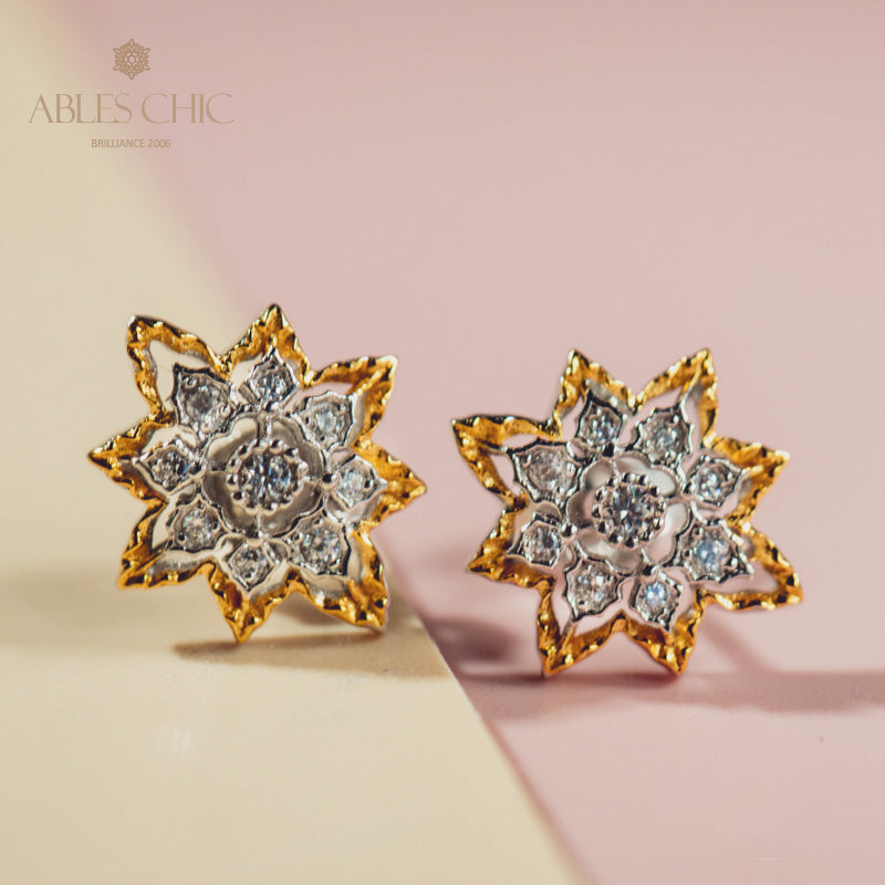 Boucles d'oreilles fleurs étoilées 5004