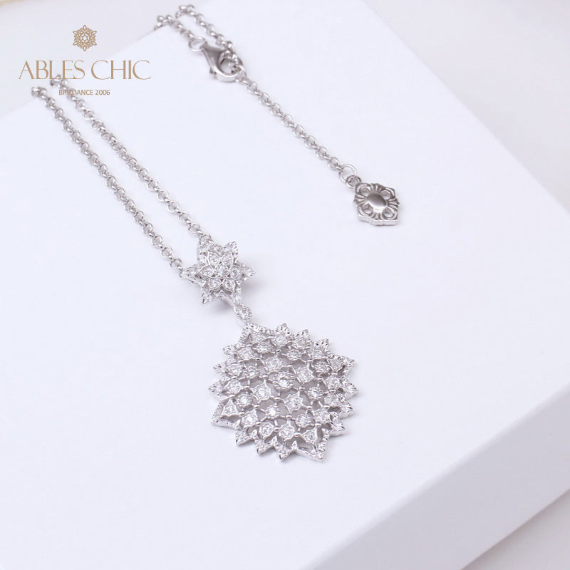 Collier Étoilé Filigrane Nid d'Abeille 5007
