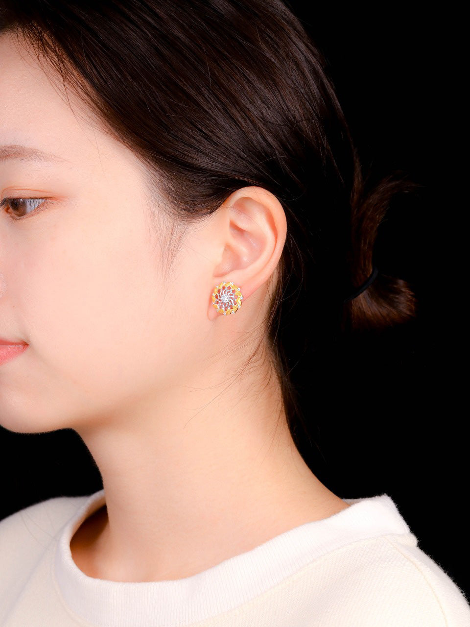 Boucles d'oreilles tiges guirlande bohème 5099