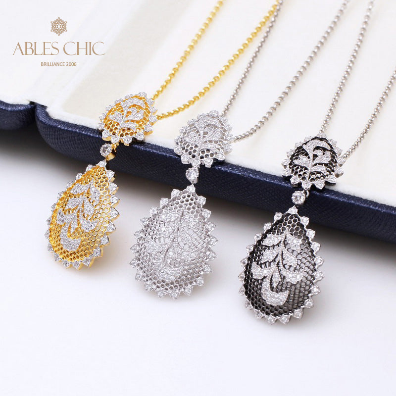 Collier Floral En Filigrane De Dentelle 5340