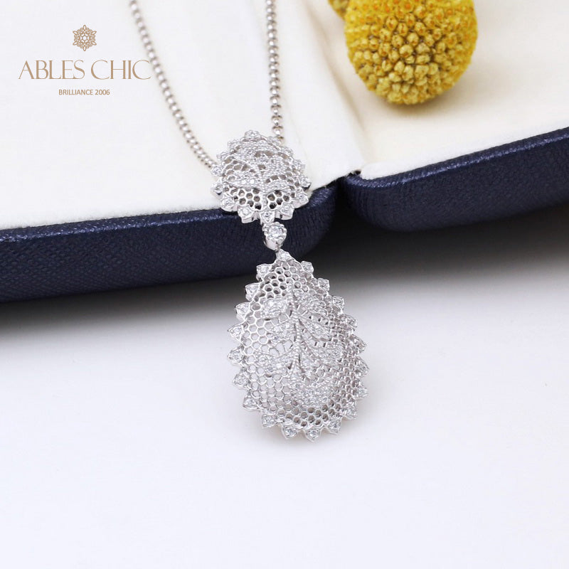 Collier Floral En Filigrane De Dentelle 5340