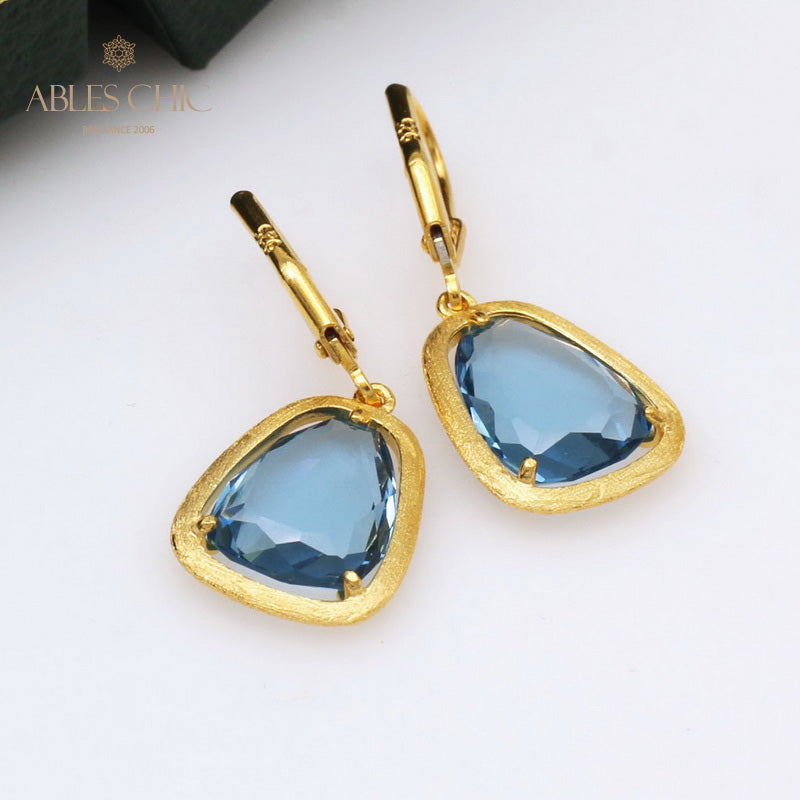Boucles d'oreilles couleur CZ pierres précieuses C11E4S25184