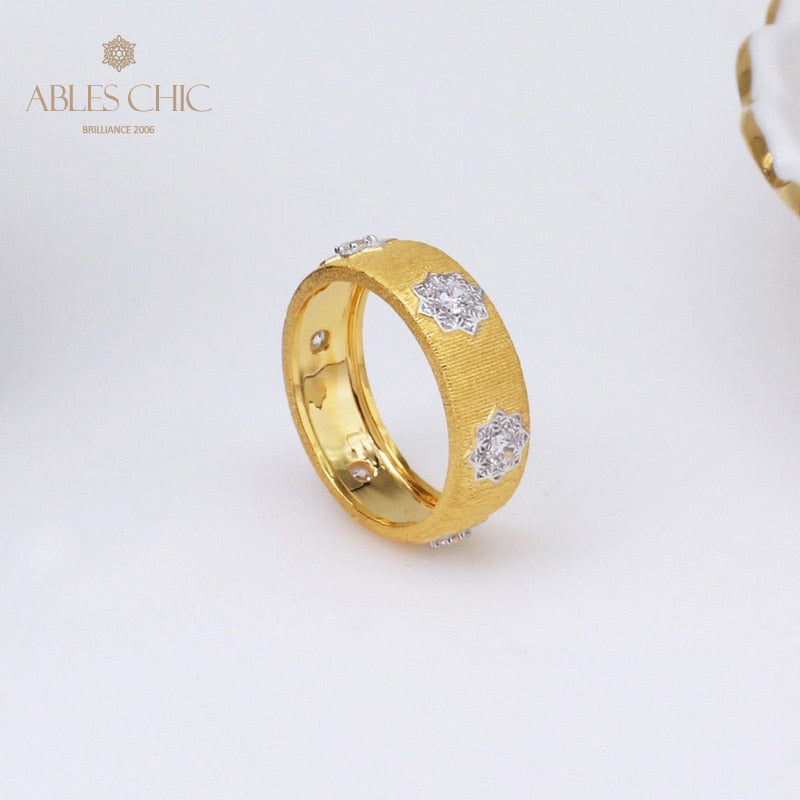 Bague florale à motif en tissu 5028