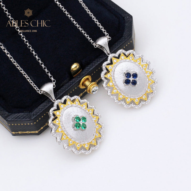 Pendentif Gemme Fleur Soyeuse 5419