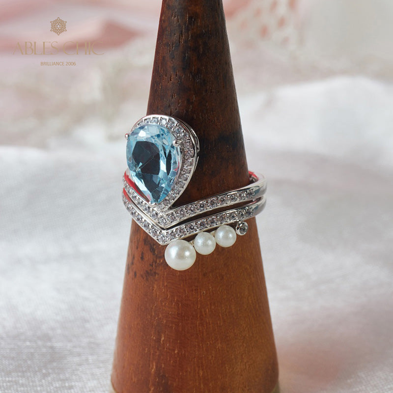 Bague pile de topaze naturelle 6041