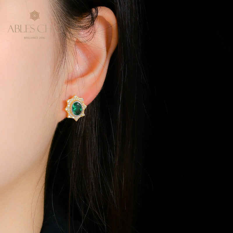 Solatiare Boucles d'oreilles étoile saphir 5471