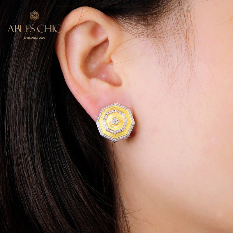Boucles d'oreilles Symétrie Bouclier Soyeux 5396
