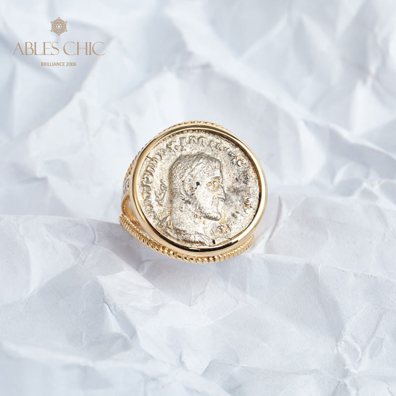 Anneau de pièce de monnaie byzantin Didrachme