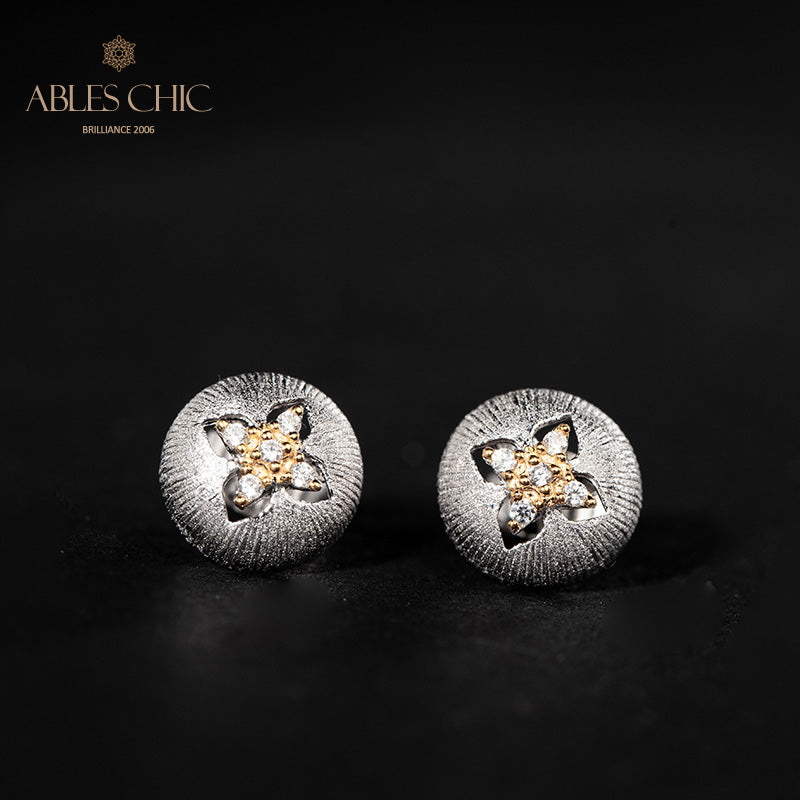 Boucles D'oreilles Soyeuses Dôme Trèfle 5087
