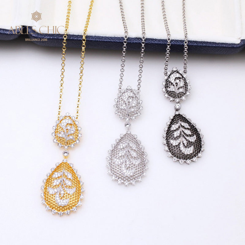 Collier Floral En Filigrane De Dentelle 5340