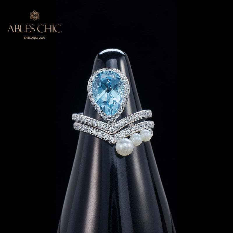 Bague pile de topaze naturelle 6041