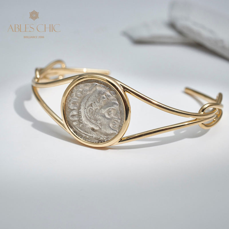Bracelet grec Heracles Lira Coins