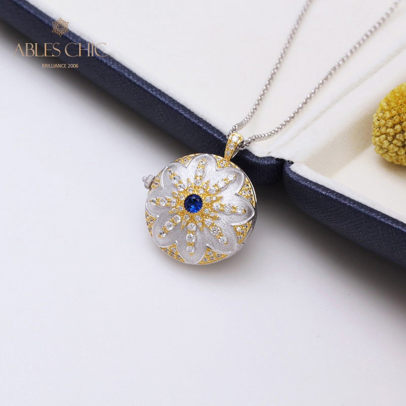 Pendentif médaillon vintage Gem Star 5318