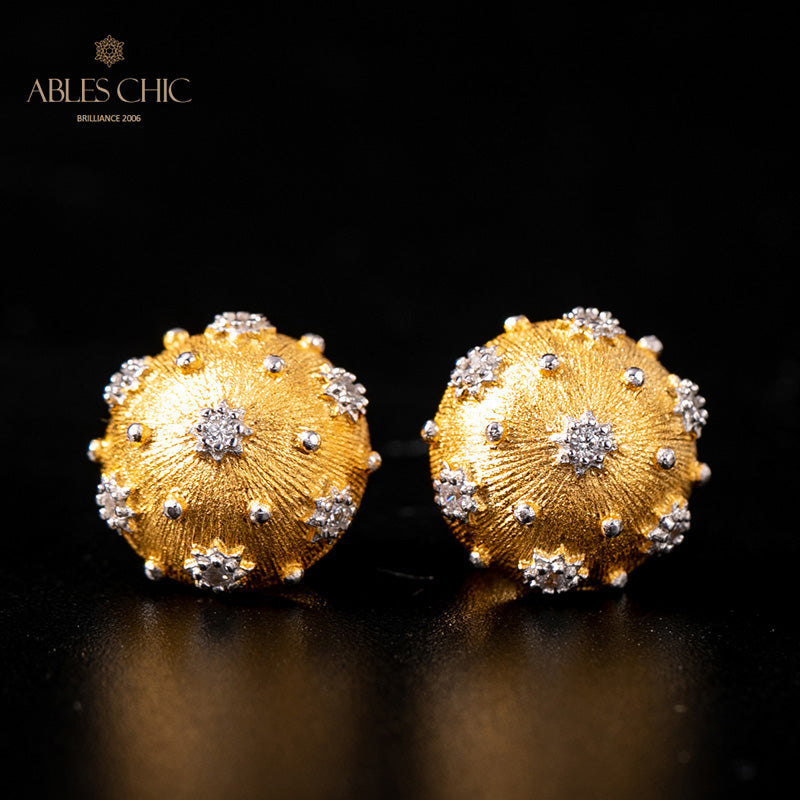 Boucles d'oreilles à motif en tissu dôme étoilé 5089