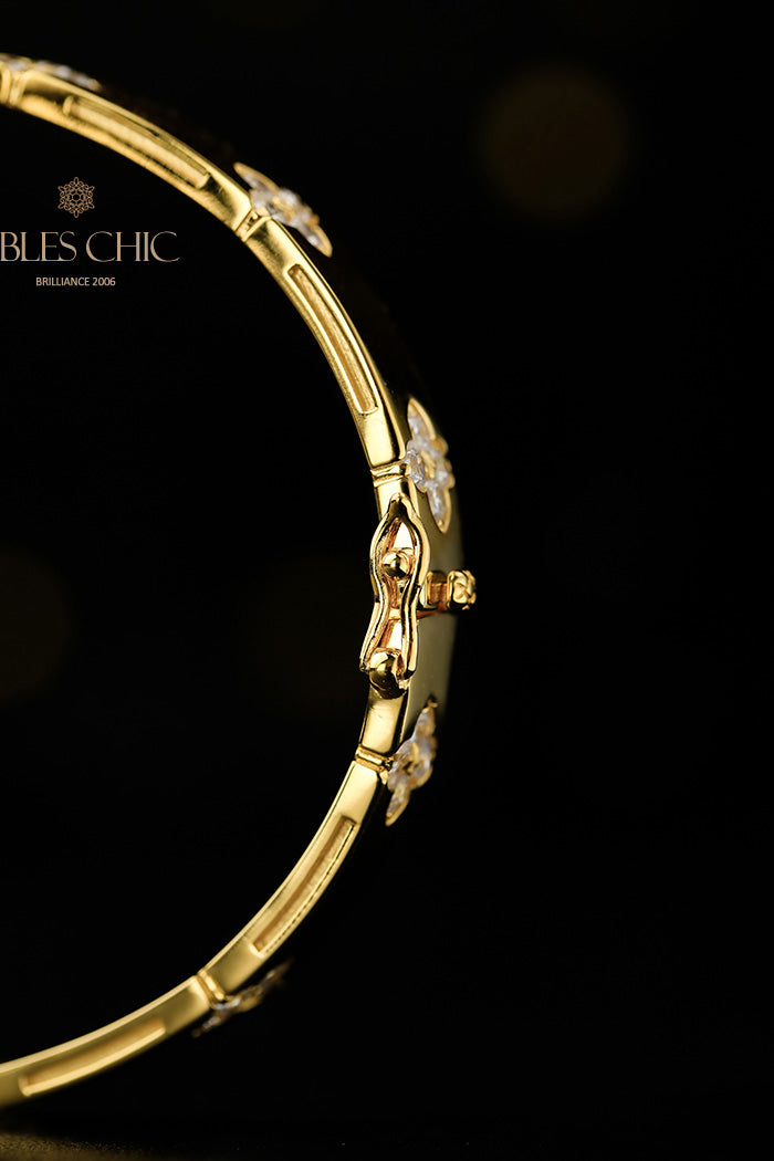 Bracelet trèfles hautement polis 203707