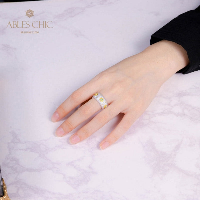 Bague Soyeuse Fleurs Étoilées 5029