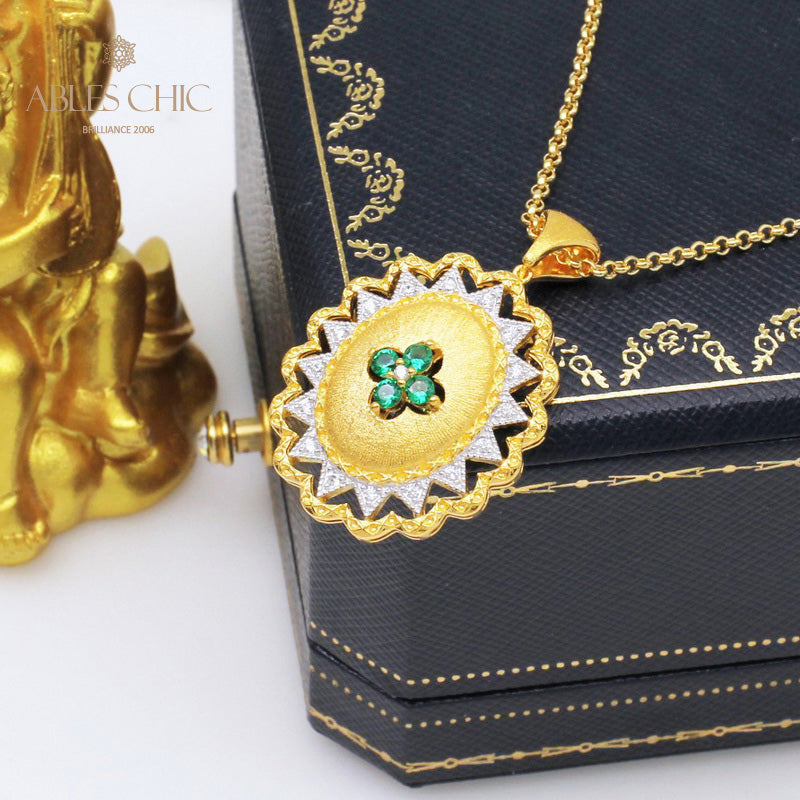 Pendentif Gemme Fleur Soyeuse 5419