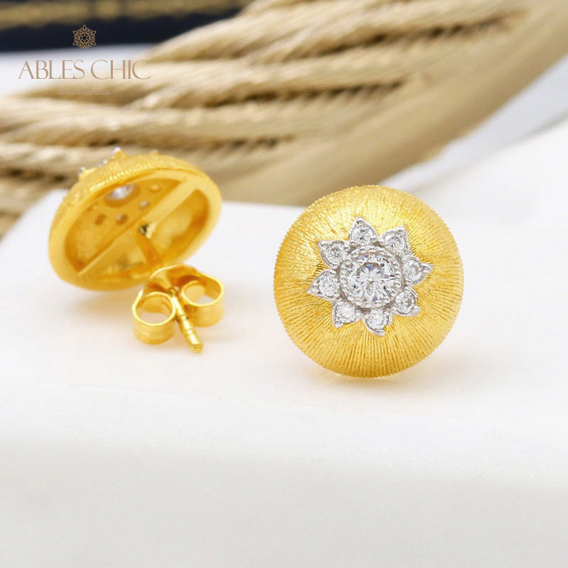 Boucles d'oreilles florales étoile dôme 5091