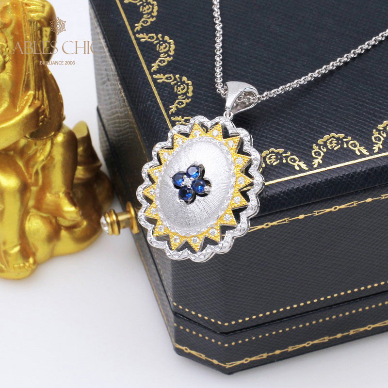 Pendentif Gemme Fleur Soyeuse 5419