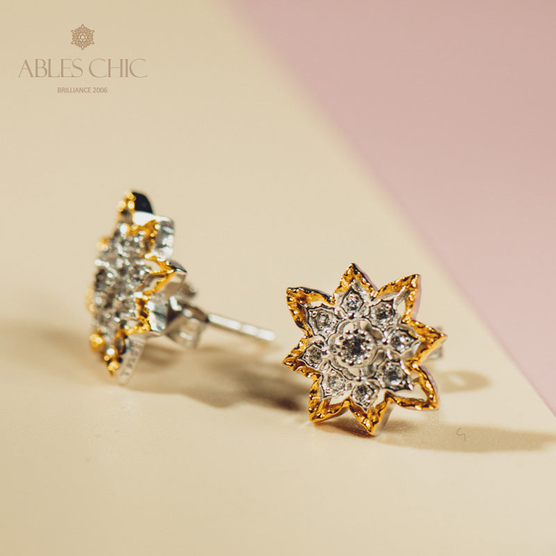 Boucles d'oreilles fleurs étoilées 5004