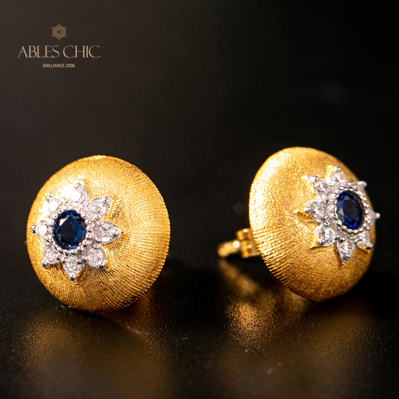 Boucles d'oreilles florales étoile dôme 5091