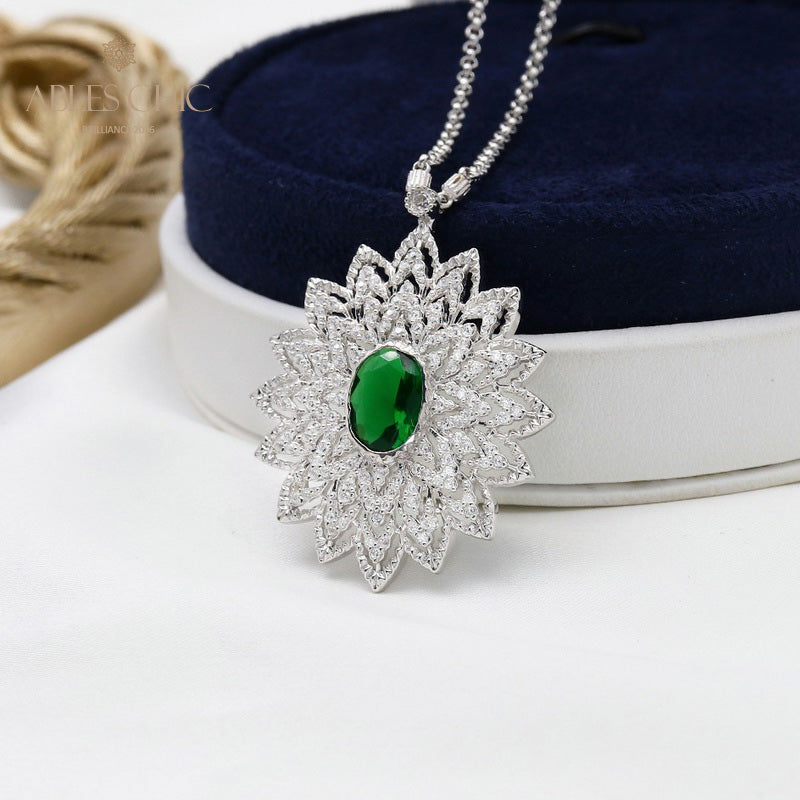 Collier de fleurs ovales étoilées 5667