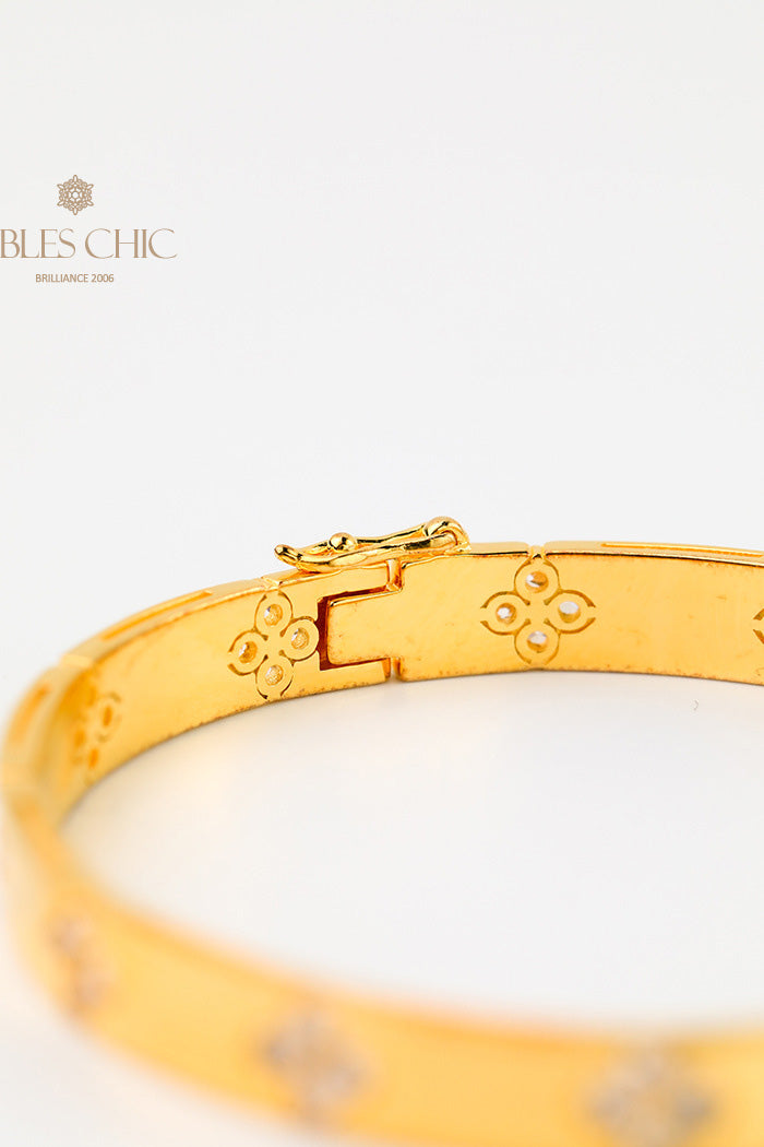 Bracelet trèfles hautement polis 203707