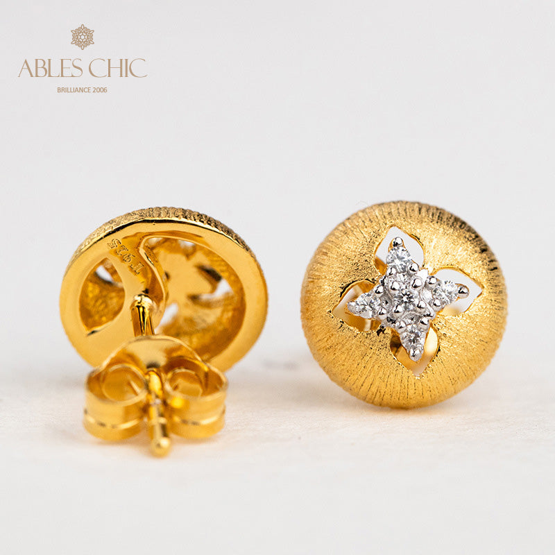 Boucles D'oreilles Soyeuses Dôme Trèfle 5087