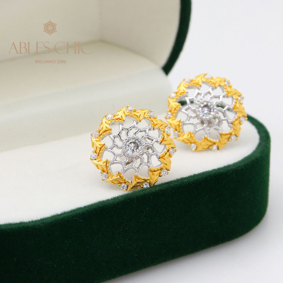Boucles d'oreilles tiges guirlande bohème 5099