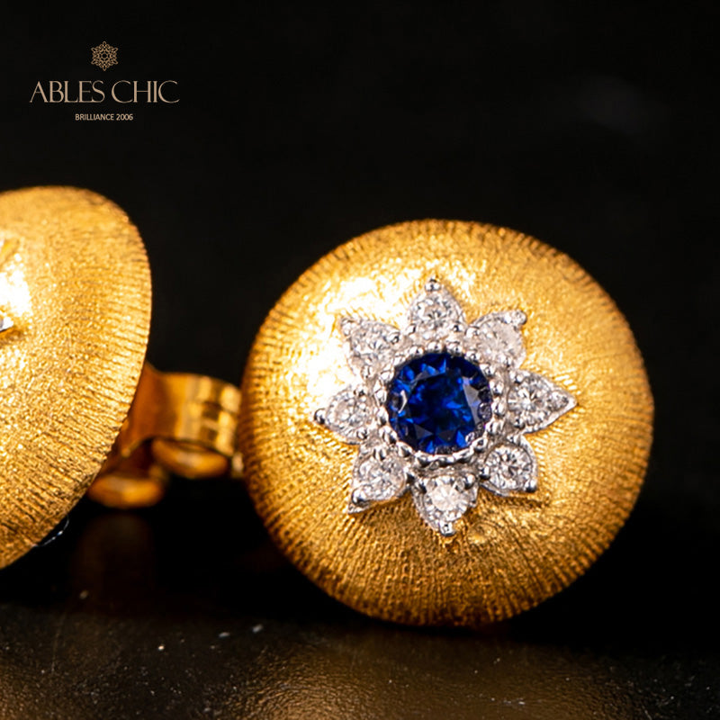 Boucles d'oreilles florales étoile dôme 5091