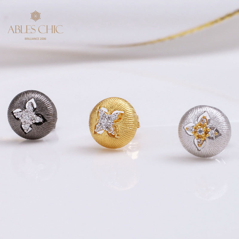 Boucles D'oreilles Soyeuses Dôme Trèfle 5087